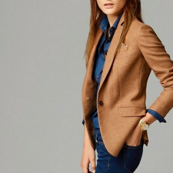 womens wool camel blazer